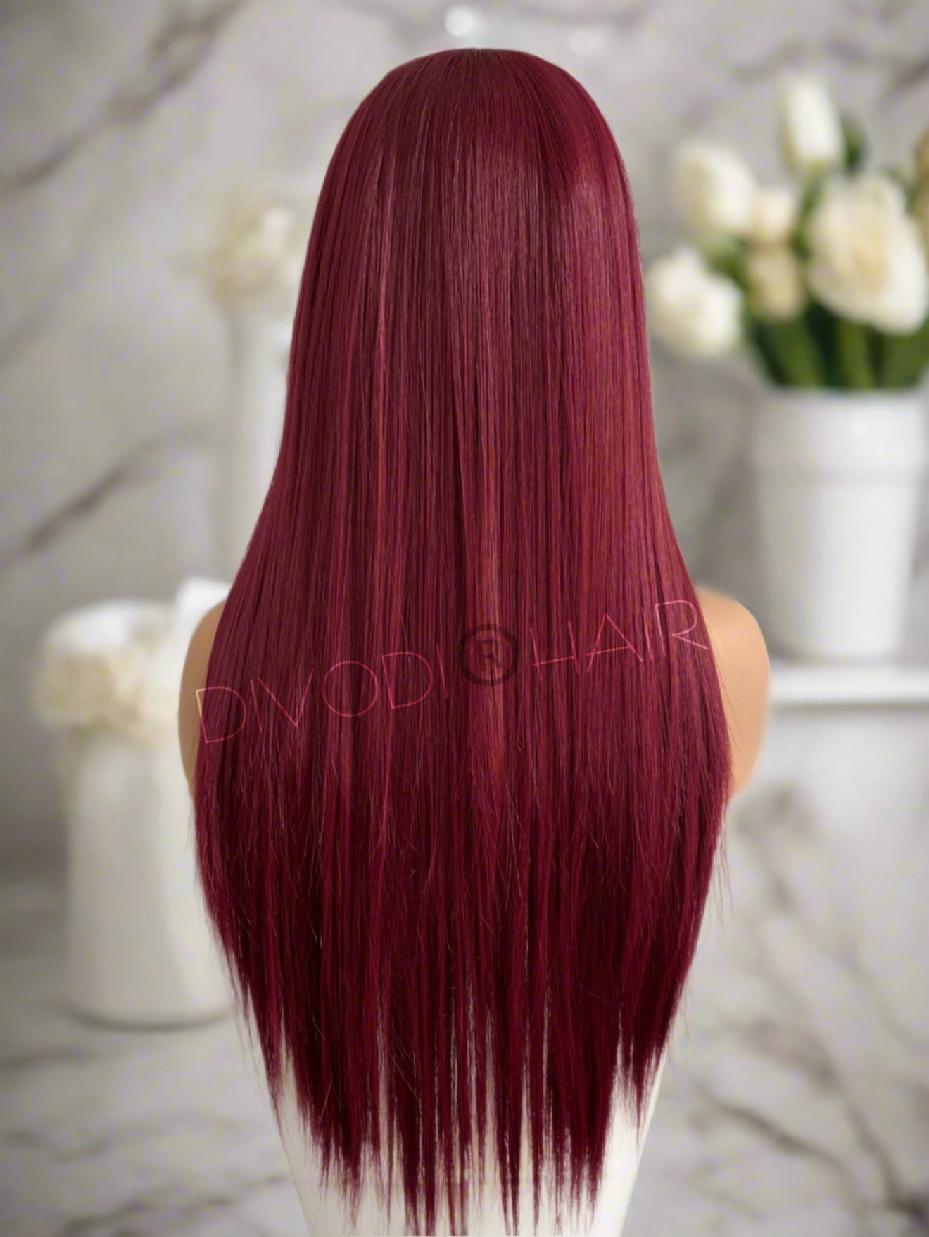 Autumn-Red Wine Futura Fiber-(13x4) Lace Front Wig