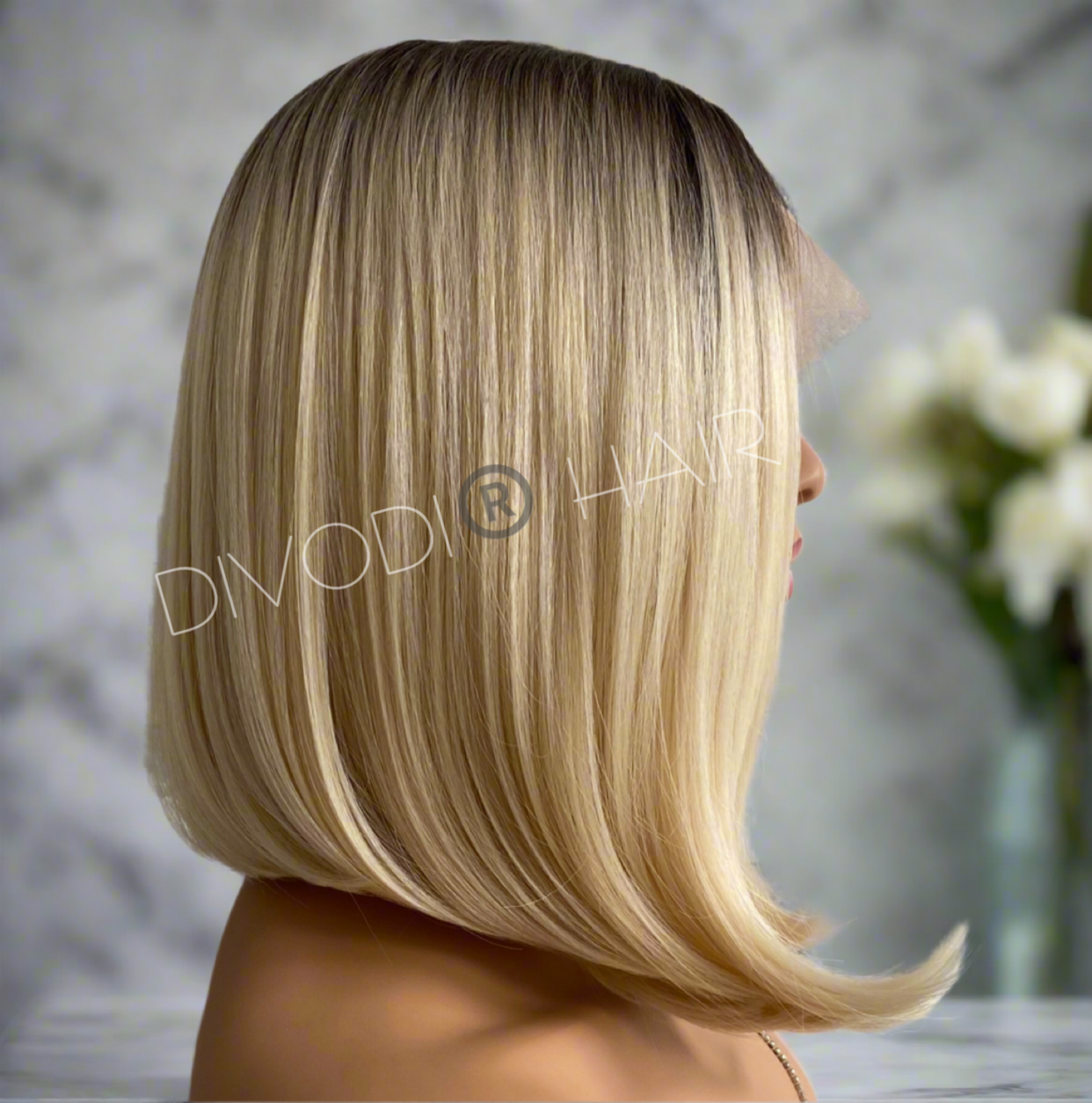 Doris-Ombre Blonde Futura Fiber T-Part Lace Front Wig