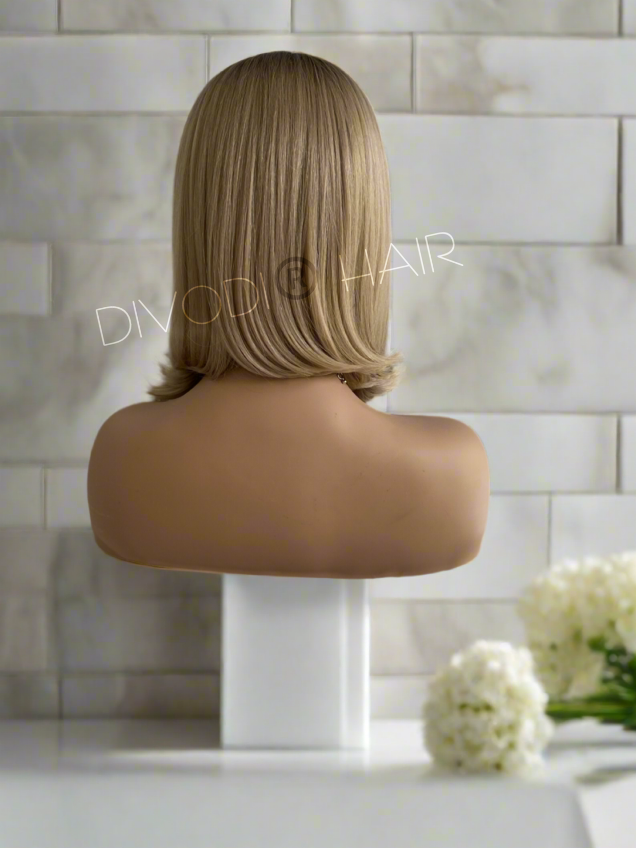 Ellie-Ombre Dark Blonde Futura Fiber T-Part Lace Front Wig