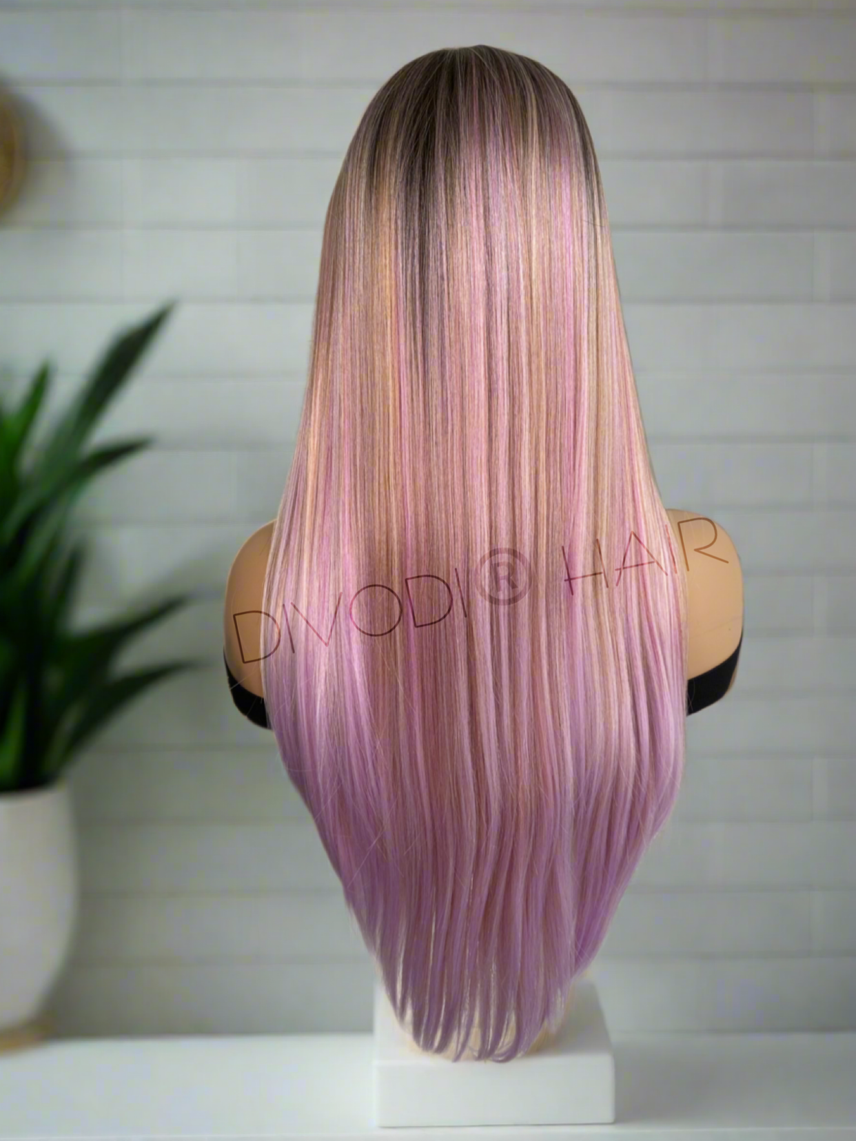 Priscilla-Ombre Pink Futura Fiber (13x4) Lace Front Wig