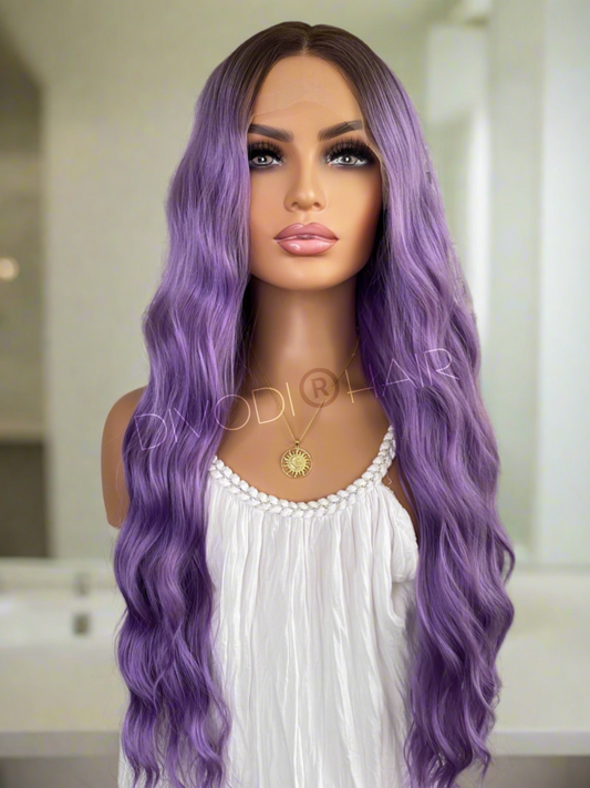 Charlotte-Ombre Purple Futura Fiber (13x3) Lace Front Wig