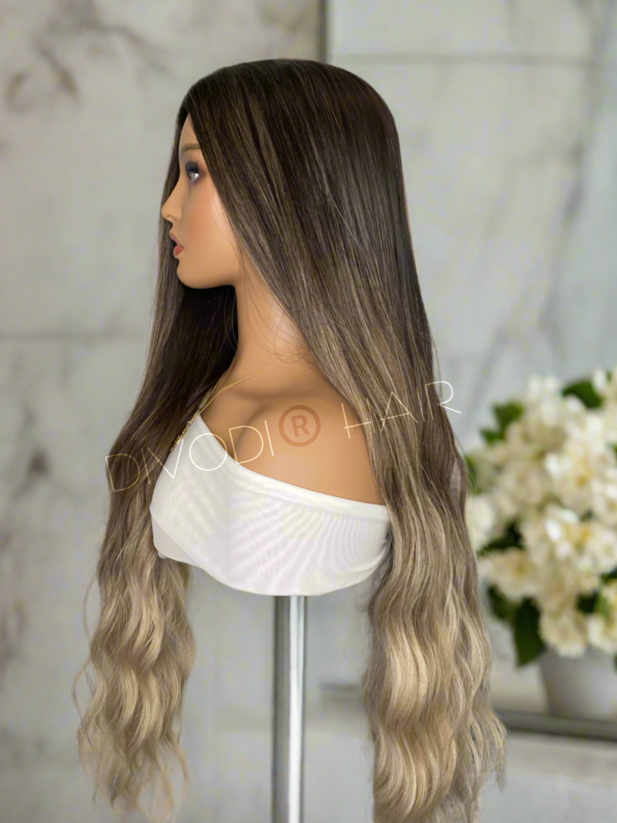 Ashley-Ombre Brown/Blonde-Non-Lace Front Wig