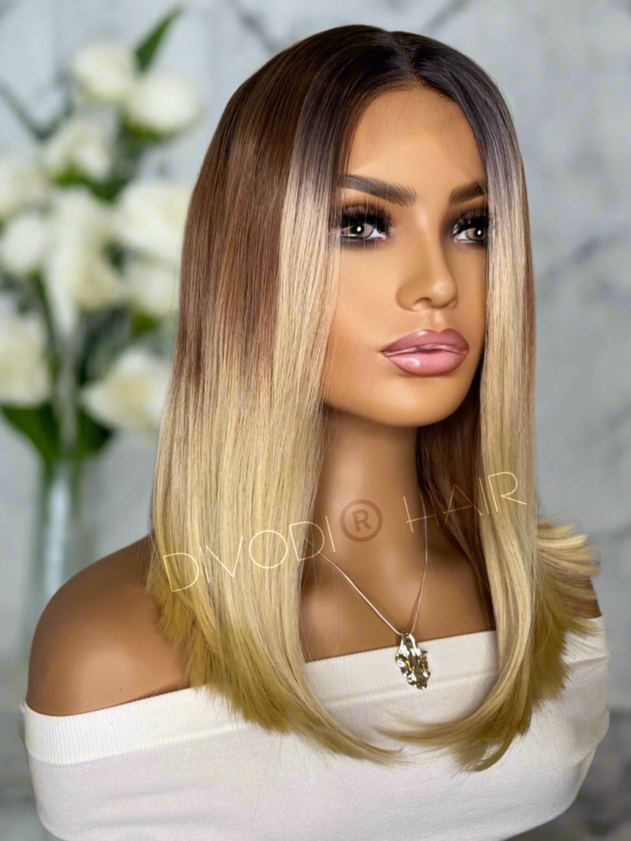 Mira-Ombre Brown/Blonde Futura Fiber (13x4) Lace Front Wig