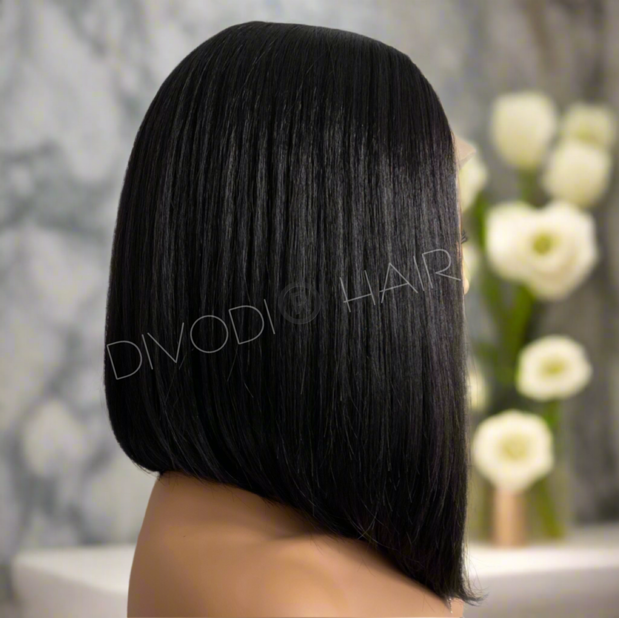 Evelyn-Black Futura Fiber T-Part Lace Front Wig