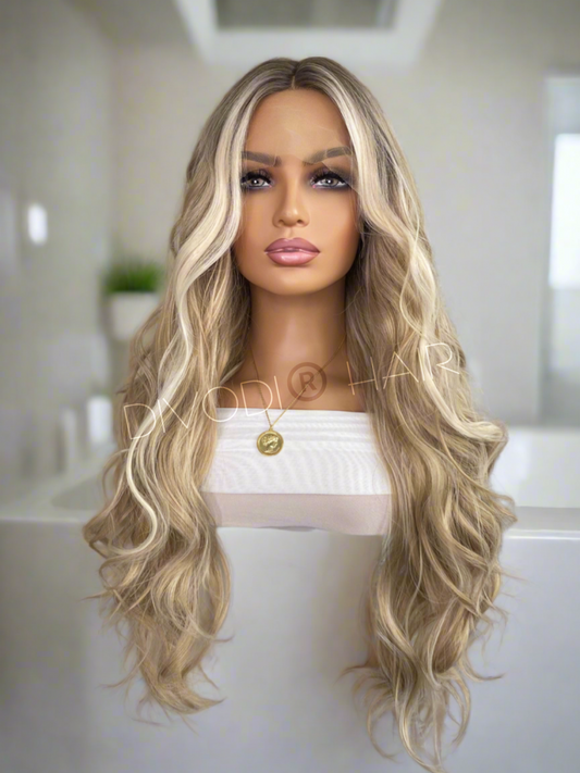 Claudia-Ombre Blonde T-Part Lace Front Wig