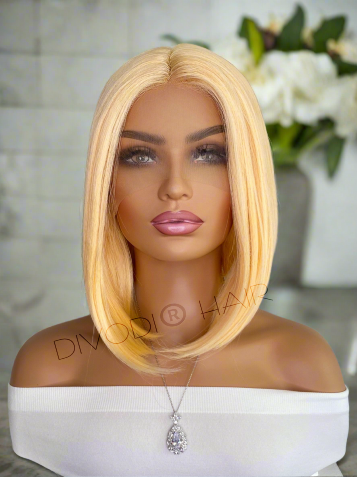 Rio-Light Orange/Yellow Blonde Futura Fiber T-Part Lace Front Wig