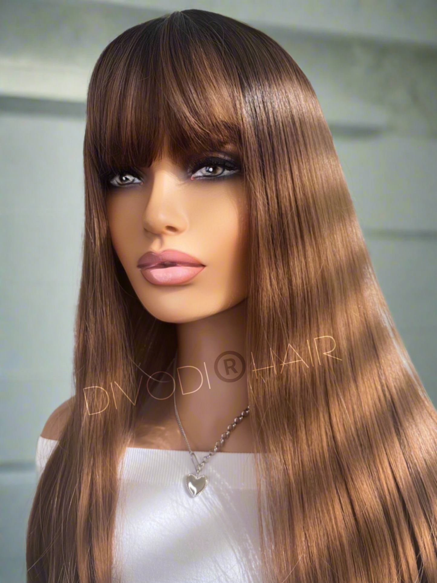 Bonnie-Brown-with Bangs-Non-Lace Wig