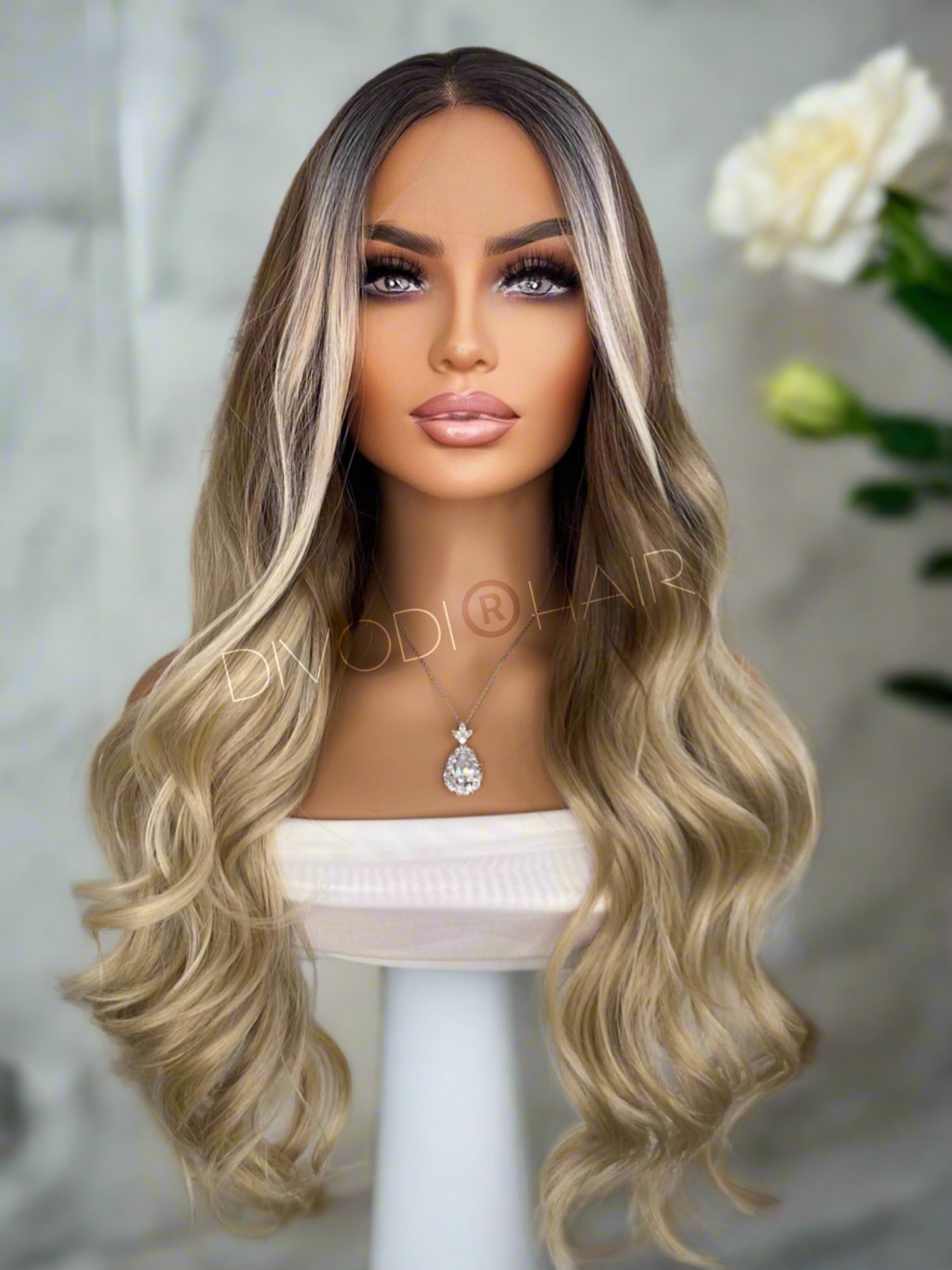 Kera-Brown/Blonde Balayage (13x3) Lace Front Wig