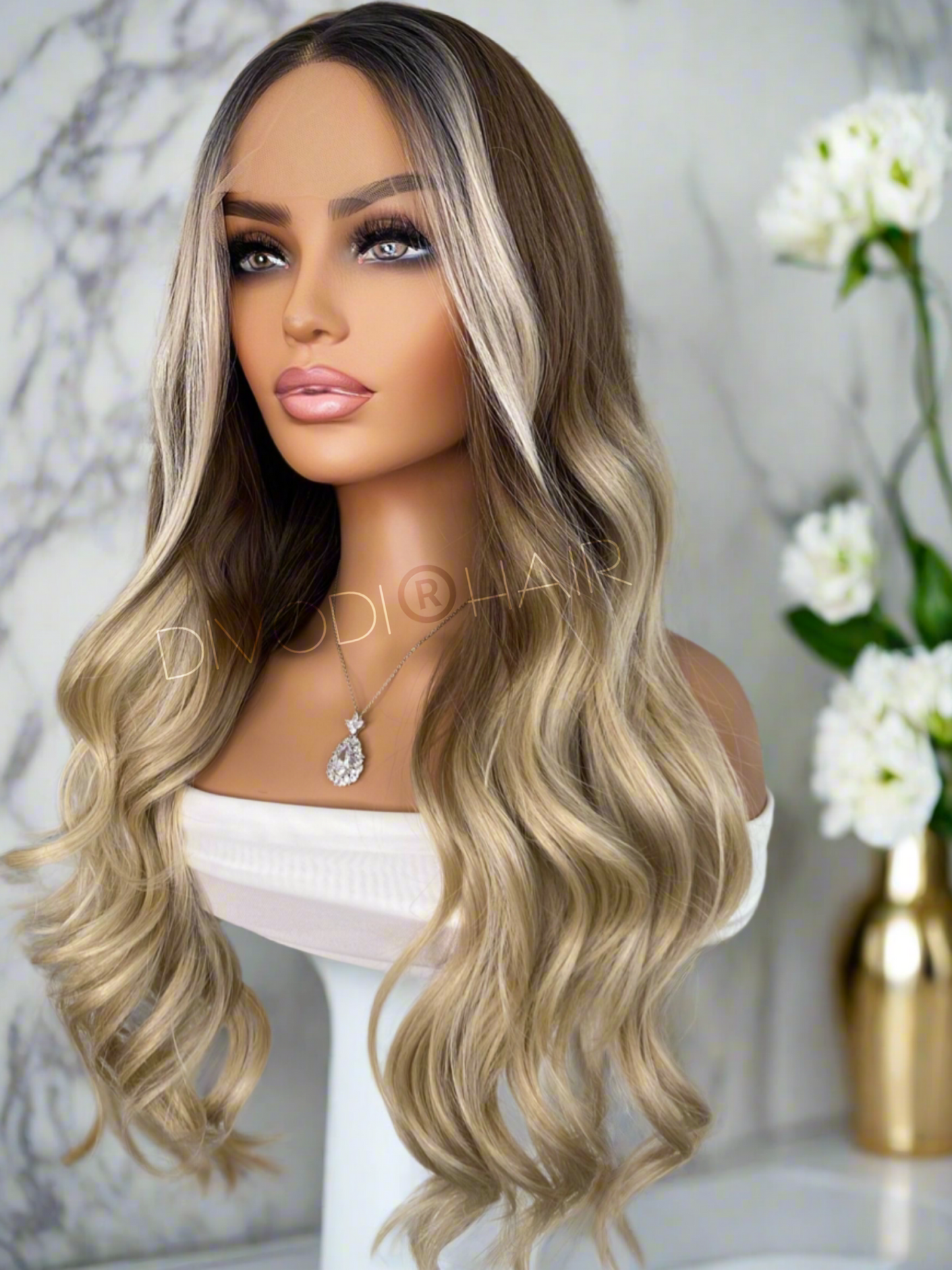 Kera-Brown/Blonde Balayage (13x3) Lace Front Wig