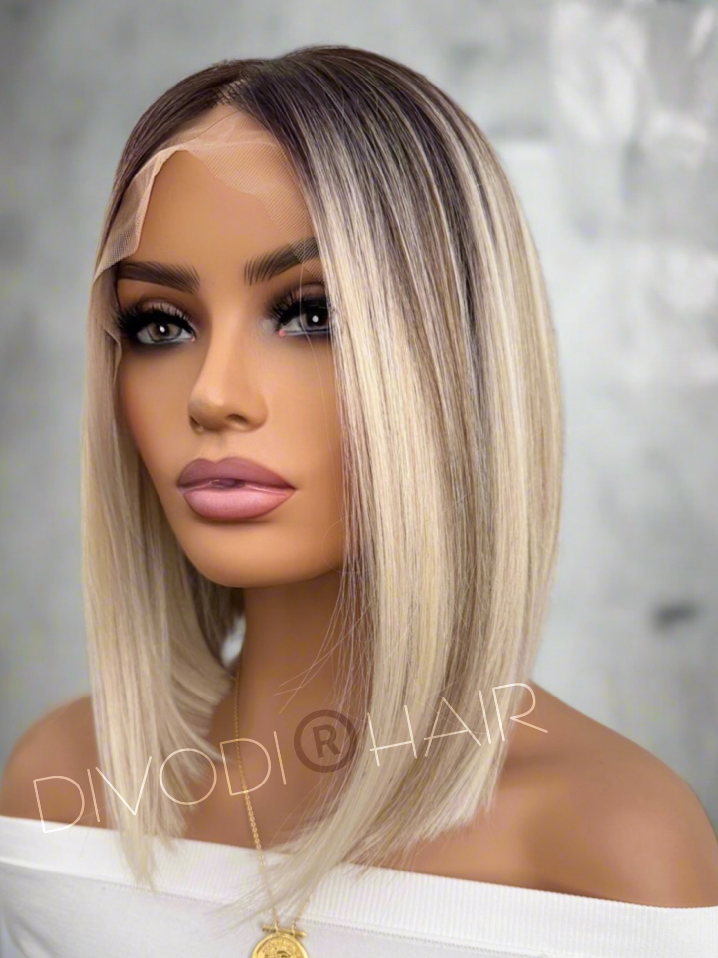 Suzie-Ombre Blonde-Futura Fiber-(13x6) Lace Front Wig-(Small/Petite)