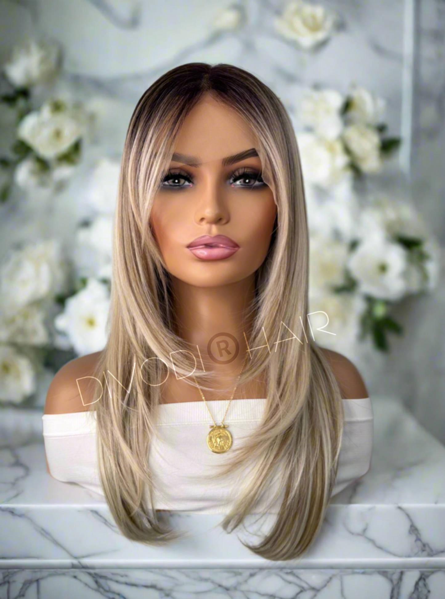 Britney-Ombre Blonde-Futura Fiber- (13x6) Lace Front Wig-(Small/Petite)