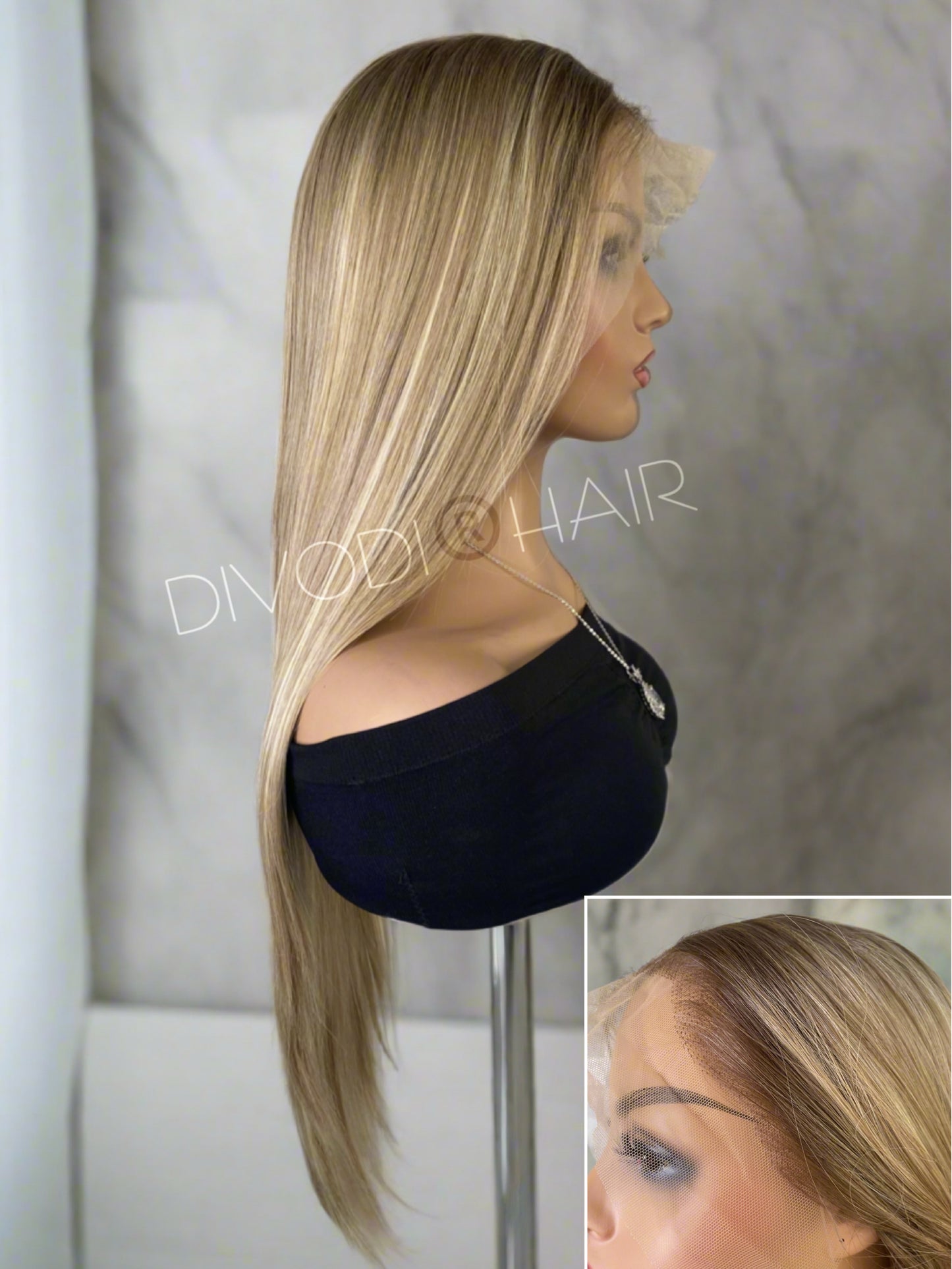 Sandy-Ombre Dark Blonde Futura Fiber (13x6) Lace Front Wig