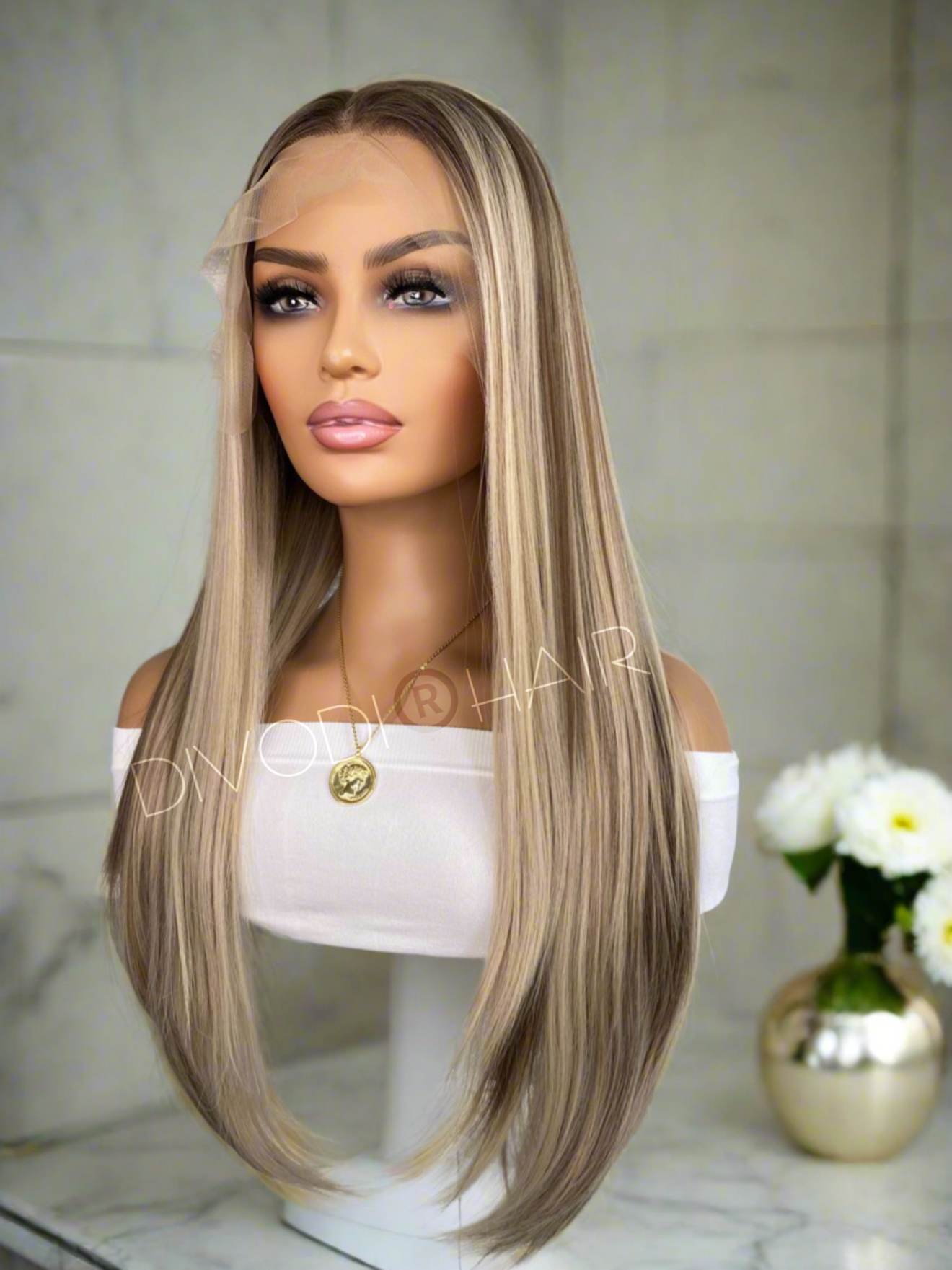 Katherine-Ombre Brown Futura Fiber (13x6) Lace Front Wig